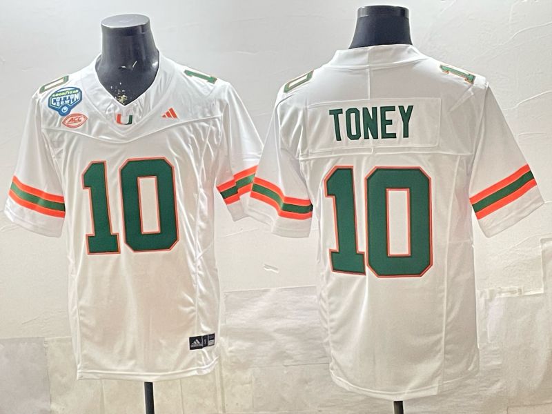 Men 2026 Miami Hurricanes #10 Toney White 3th generations Nike Limited NCAA Jersey 013->ncaa teams->NCAA Jersey
